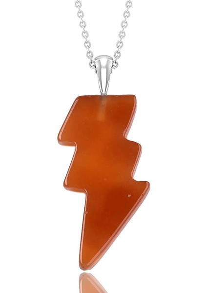 Sertifikalı Şimşek Model Yemen Akik Taşı Kolye - Aaa+ Kalite