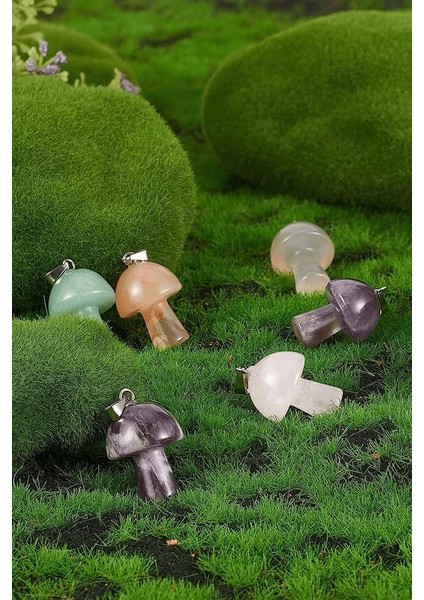 Sertifikalı Mantar Model Aventurin Taşı Kolye (Gümüş Aparatlı) indirimleri