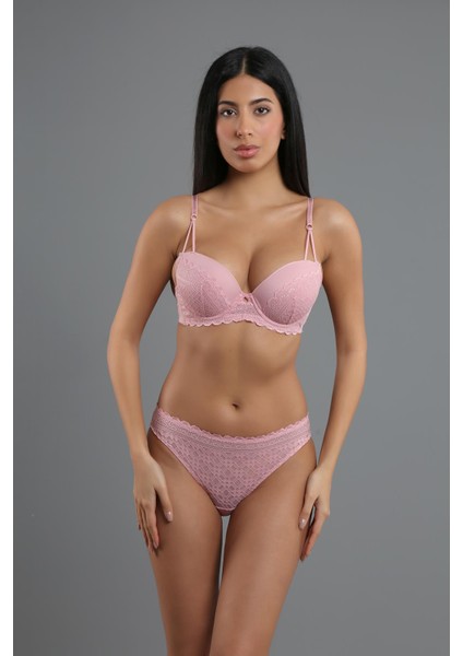 Destekli Sütyen Külot Takım C14158 Gül Kurusu modelleri