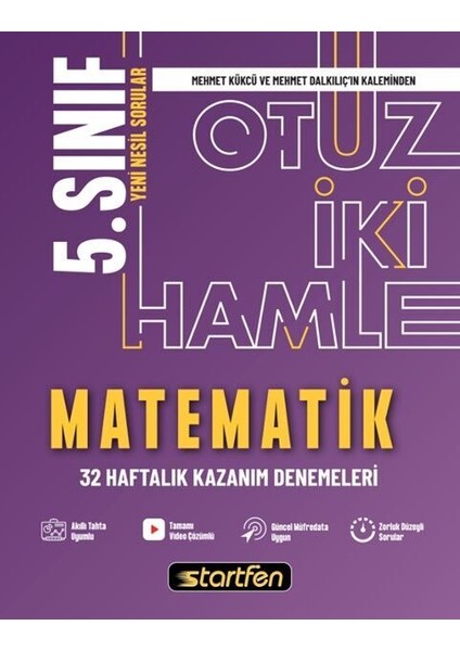 5.Sınıf Matematik 32 Hamle Haftalık Kazanım Denemeleri