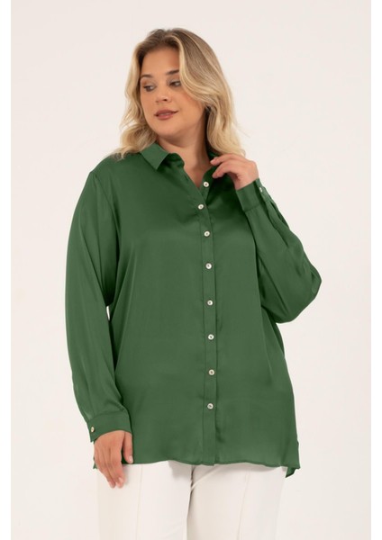 Saten Uzun Kollu Gömlek
