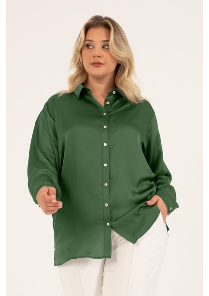 Saten Uzun Kollu Gömlek