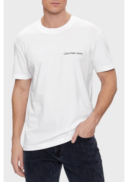 Pamuklu Regular Fit Bisiklet Yaka T Shirt J30J324671YAF Erkek T Shirt J30J324671 Yaf