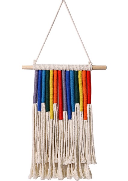 Sanlindou 30 * 34 cm Makrome Boho Goblen Duvar Asılı El Dokuma Ev Dekorasyon Aksesuarları Nordic Art Püskül Apartman Yurt Odası Dekorasyon | Dekoratif Gobiyeller (Yurt Dışından)