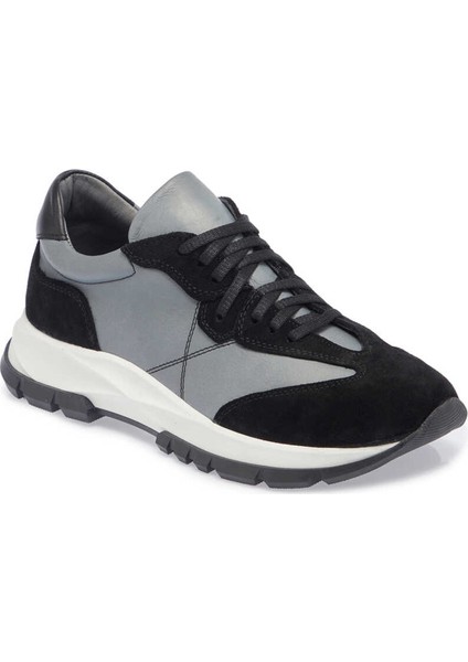 Siyah Hakiki Deri Kadın Sneaker - K23S1AY66944-W19