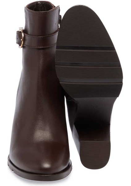 Kahve Hakiki Deri Kadın Klasik Bot - K23K1BT67037-D38 indirimleri