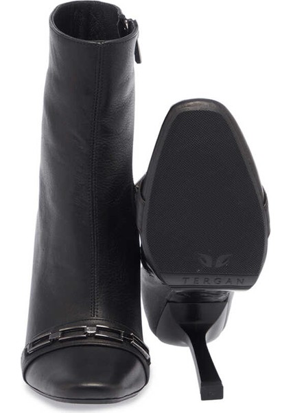 Siyah Hakiki Deri Kadın Klasik Bot - K23K1BT66934-A23