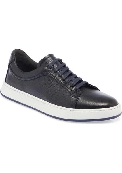 Lacivert Deri Erkek Sneaker - E23S1AY56513-A38