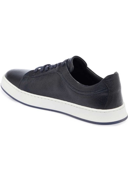 Lacivert Deri Erkek Sneaker - E23S1AY56513-A38