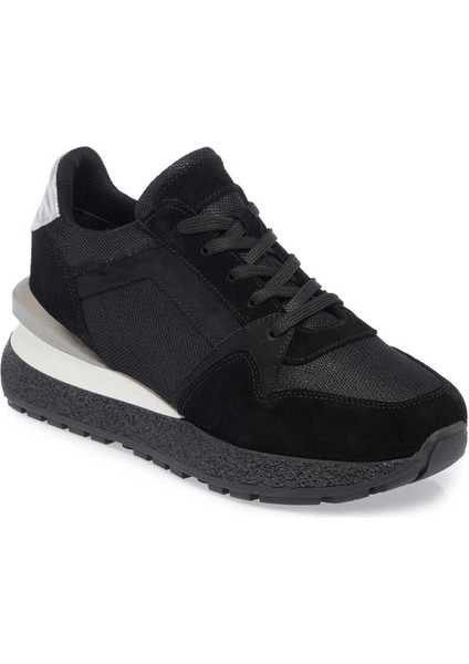 Siyah Deri-Tekstil Kadın Sneaker - K23S1AY66905-A01