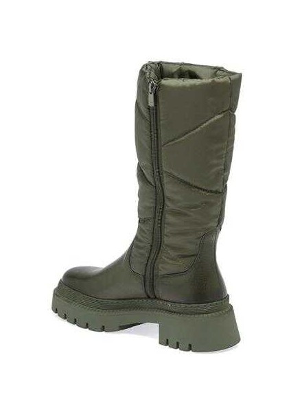 Haki Deri Tekstil Kadın Casual Çizme - K23K1CM67025-T1V fiyatları