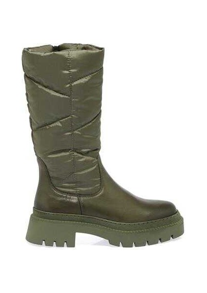 Haki Deri Tekstil Kadın Casual Çizme - K23K1CM67025-T1V modelleri