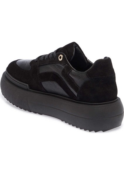 Siyah Hakiki Deri Kadın Sneaker - K23S1AY66914-W19 fiyatları