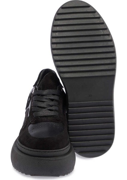 Siyah Hakiki Deri Kadın Sneaker - K23S1AY66914-W19 fırsatları