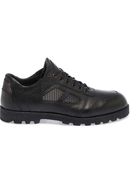 Siyah Hakiki Deri Erkek Sneaker - E23S1AY56505-A41 indirimleri