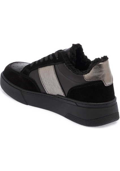 Siyah Deri Kadın Sneaker - K23S1AY66902-A23