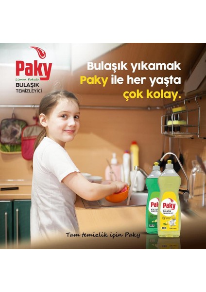 PAKY Elde Bulaşık Deterjanı Sarı Push Pull 1000 ml