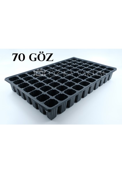 Vakum 70 Göz Kare Fidelik Fide Viyolü Derin (10 adet)