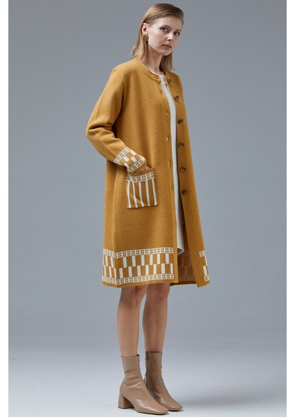 Kalın Dolu Iğne Uzun Triko Hırka - Güneş modelleri