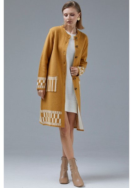 Kalın Dolu Iğne Uzun Triko Hırka - Güneş indirimleri