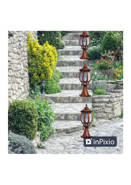 Sekizgen Eskitme Set Üstü Bahçe Armatürü, Bahçe Apliği, Set Üstü Dekoratif Armatür, Bahçe Armatürü modelleri