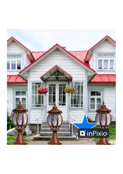 Sekizgen Eskitme Set Üstü Bahçe Armatürü, Bahçe Apliği, Set Üstü Dekoratif Armatür, Bahçe Armatürü indirimleri