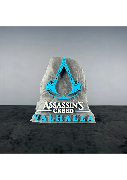 Assassin's Creed Valhalla Logo Figür - Premium Koleksiyon