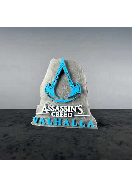 Assassin's Creed Valhalla Logo Figür - Premium Koleksiyon