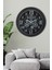 Muyika Perfetto Attivo Hareketli Çarklı 55x55cm Sessiz Mekanizmalı Siyah Duvar Saati Mds-P 1