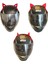 Kask Süsü -3 Lü Set Kedi Kulağı,kask Boynuzu ve Rüzgar Tutmaz Kedi Kulağı Sağ Sol Takım-Kırmızı Setkırmızı, One Size 2