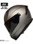 M-910 Mat Gri Güneş Vizörlü Kask (Siyah Camlı) 2