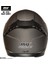 M-910 Mat Gri Güneş Vizörlü Kask (Siyah Camlı) 4
