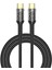 Type-C To Type-C Pd Şarj ve Data Kablo Wiwu WI-C016 Geek Serisi 100W 1.2 Metre Siyah 1