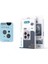 Apple iPhone 15 Plus Uyumlu Go Des Titanium Premium Temperli Kamera Lens Koruyucu Siyah 1