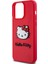 Apple iPhone 15 Pro Uyumlu Hello Kitty Lisanslı Ikonik Logolu 3D Rubber Kitty Head Kırmızı 3