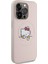 Apple iPhone 15 Pro Hello Kitty Lisanslı Magsafe Özellikli Baskı Logolu Uyuyan Kitty Deri Pembe 3