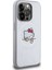 Apple iPhone 15 Pro Hello Kitty Lisanslı Magsafe Özellikli Baskı Logolu Uyuyan Kitty Deri Gümüş 3