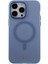 Apple iPhone 15 Pro Max Uyumlu Tumı Lisanslı Magsafe Şarj Özellikli Buzlu Mat Kılıf Mavi 2