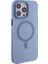 Apple iPhone 15 Pro Max Uyumlu Tumı Lisanslı Magsafe Şarj Özellikli Buzlu Mat Kılıf Mavi 3