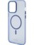 Apple iPhone 15 Pro Max Uyumlu Tumı Lisanslı Magsafe Şarj Özellikli Buzlu Mat Kılıf Mavi 4