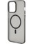 Apple iPhone 15 Pro Max Uyumlu Tumı Lisanslı Magsafe Şarj Özellikli Buzlu Mat Kılıf Siyah 4