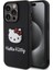 Apple iPhone 15 Pro Max Uyumlu Hello Kitty Lisanslı Ikonik Logolu 3D Rubber Kitty Head Siyah 1