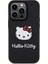 Apple iPhone 15 Pro Max Uyumlu Hello Kitty Lisanslı Ikonik Logolu 3D Rubber Kitty Head Siyah 2