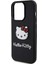 Apple iPhone 15 Pro Max Uyumlu Hello Kitty Lisanslı Ikonik Logolu 3D Rubber Kitty Head Siyah 4