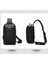 Göğüs Çantası Erkek Iş Crossbody Çanta Erkek USB Omuz Çantası Moda Rahat Çok Fonksiyonlu Rahat Göğüs Çantası (Yurt Dışından) 5