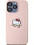 Apple iPhone 15 Pro Max Hello Kitty Lisans Magsafe Özellik Baskı Logolu Uyuyan Kitty Deri Pembe 2