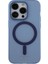 Apple iPhone 15 Pro Uyumlu Tumı Lisanslı Magsafe Şarj Özellikli Buzlu Mat Kılıf Mavi 2