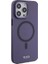 Apple iPhone 15 Pro Max Uyumlu Tumı Lisanslı Magsafe Şarj Özellikli Buzlu Mat Kılıf Mor 3