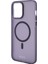 Apple iPhone 15 Pro Max Uyumlu Tumı Lisanslı Magsafe Şarj Özellikli Buzlu Mat Kılıf Mor 4