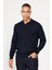 ALTINYILDIZ CLASSICS Erkek Lacivert Standart Fit Normal Kesim Polo Yaka Triko Kazak 4